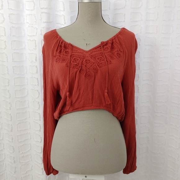 Tokyo Darling Boho Crop Top Size L - Picture 1 of 11